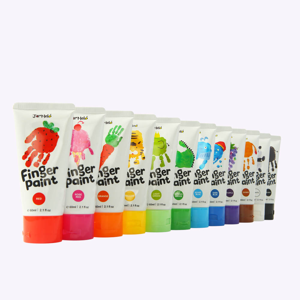 Finger Paint For Toddlers Non-Toxic Washable, Finger Painting For Toddlers  1-3, 6 Bright Colors Painting for Kids DIY Crafts Painting, School Painting